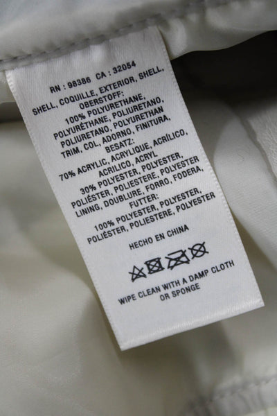 Illia Women Brown Polyurethane Vest Solid Sleeveless Size M
