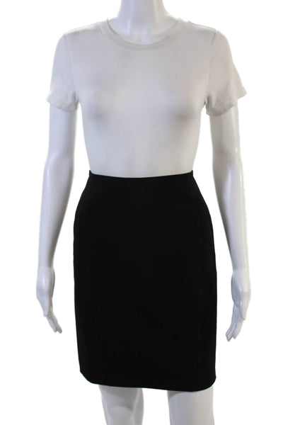 Lafayette 148 New York Women Black Pencil Skirt Knee Petite Size 0