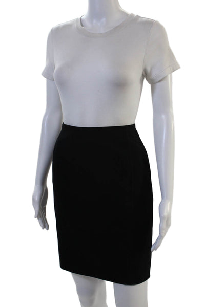 Lafayette 148 New York Women Black Pencil Skirt Knee Petite Size 0