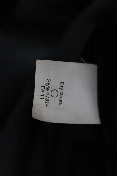 J Crew Womens Straight Pencil Skirt Dark Gray 100% Silk Knee Length Size 0