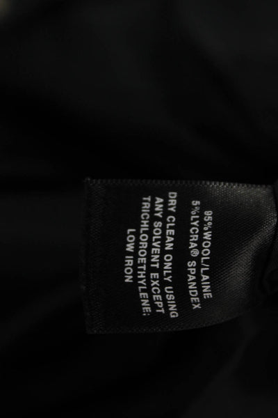 Lafayette 148 New York Women Pencil Skirt Black Wool Size 0