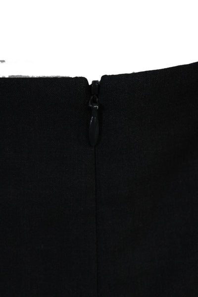 Theory Womens Straight Pencil Skirt Black Wool Lycra Knee Length Size 2