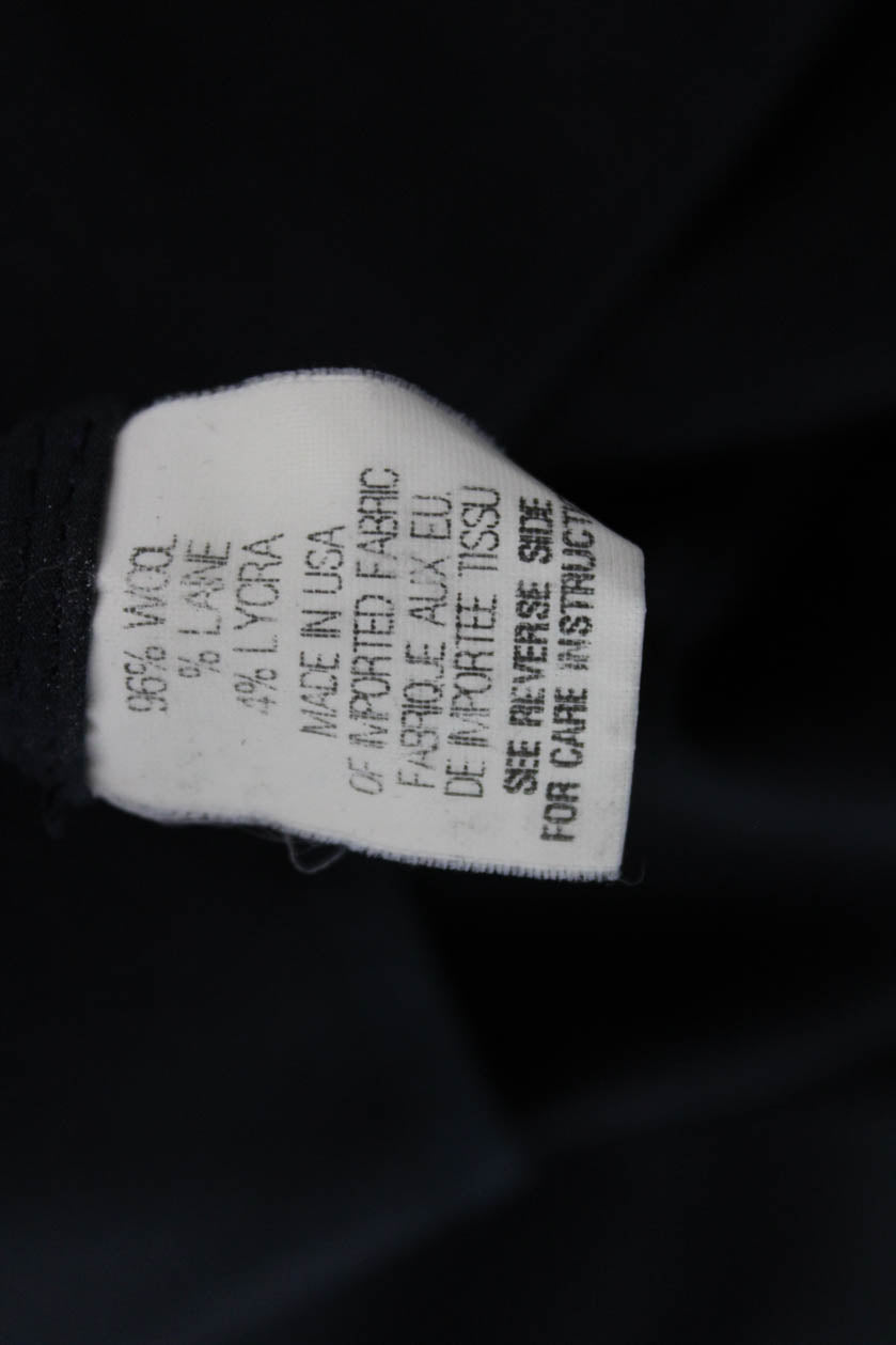 Theory Womens Straight Pencil Skirt Black Wool Lycra Knee Length Size 2