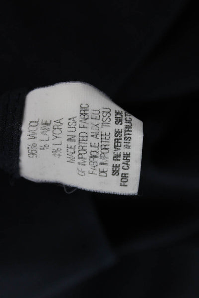 Theory Womens Straight Pencil Skirt Black Wool Lycra Knee Length Size 2