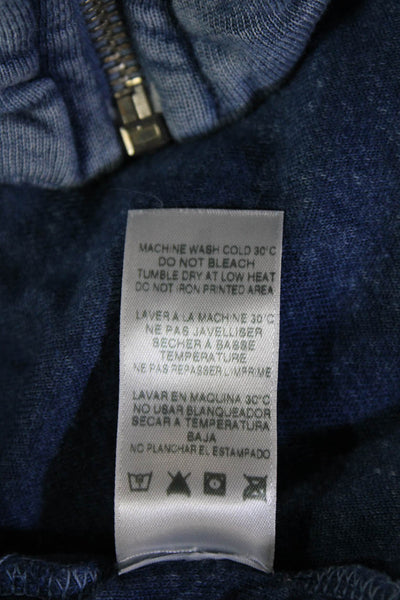 Sundry Womens Full-Zip Hoodie Blue Graphic Lyocell Size 2