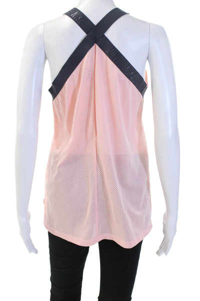 Nike Womens Sleeveless Jersey Tank Pink Round Neck Polyester Size M