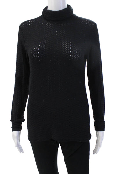 Lover Womens Pullover Sweater Black Turtleneck Long Sleeve Size 8