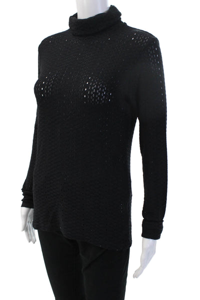 Lover Womens Pullover Sweater Black Turtleneck Long Sleeve Size 8