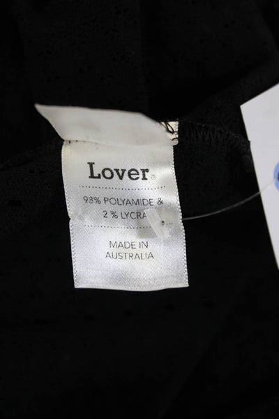 Lover Womens Pullover Sweater Black Turtleneck Long Sleeve Size 8