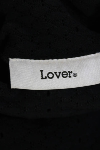 Lover Womens Pullover Sweater Black Turtleneck Long Sleeve Size 8