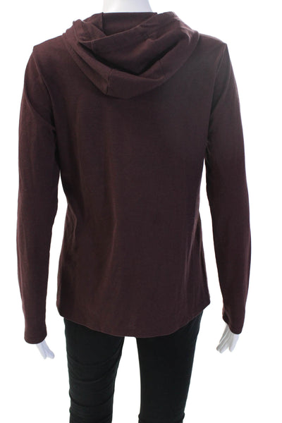 Nike Womens Pullover Hoodie Brown Graphic Quote Long Sleeve Size M