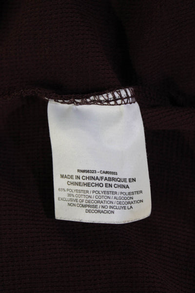 Nike Womens Pullover Hoodie Brown Graphic Quote Long Sleeve Size M