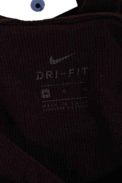 Nike Womens Pullover Hoodie Brown Graphic Quote Long Sleeve Size M