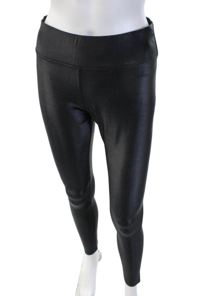 Carbon 38 Womens Ankle Jeggings Black Nylon Biker Size M