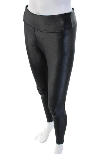 Carbon 38 Womens Ankle Jeggings Black Nylon Biker Size M