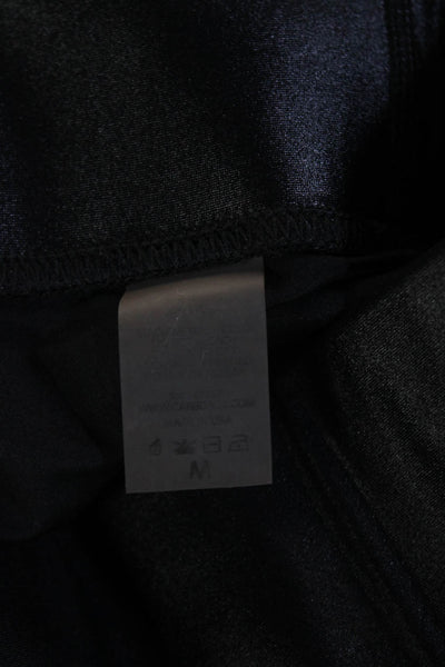 Carbon 38 Womens Ankle Jeggings Black Nylon Biker Size M