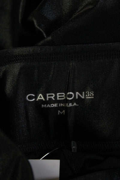 Carbon 38 Womens Ankle Jeggings Black Nylon Biker Size M