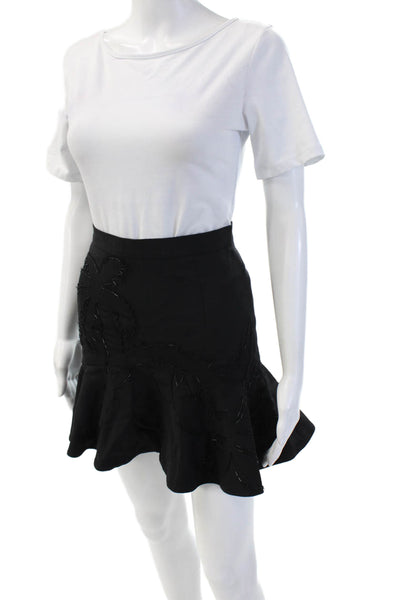 Dsquared2 Women Flare Mini Skirt Black Size S