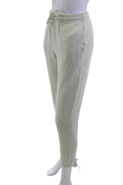 Thakoon Women Jogger Sweatpants Beige Cotton Drawstring Size XS