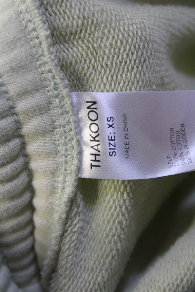 Thakoon Women Jogger Sweatpants Beige Cotton Drawstring Size XS