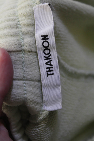 Thakoon Women Jogger Sweatpants Beige Cotton Drawstring Size XS