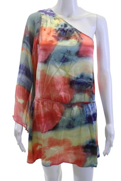 Marciano Womens Multi Color Silk Spandex Knee Length Dress Art Print Size XS