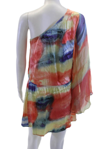 Marciano Womens Multi Color Silk Spandex Knee Length Dress Art Print Size XS