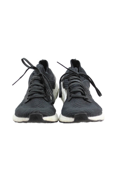 Nike Womens Lace Up Knit Ultra Boost Running Sneakers Black White Size 9