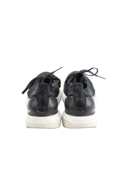 Nike Womens Lace Up Knit Ultra Boost Running Sneakers Black White Size 9