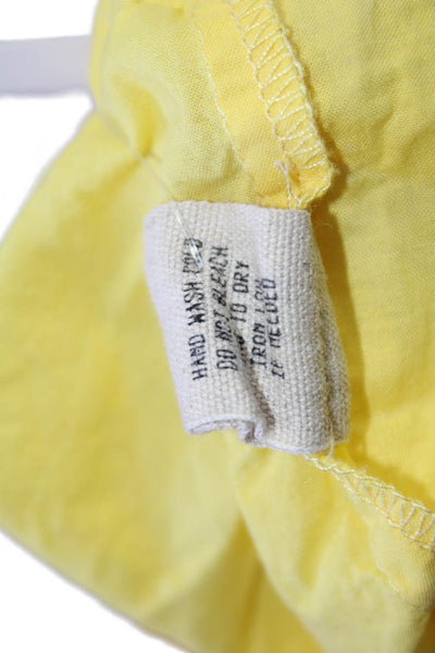 Moon River Womens Shift Sundress Yellow Checked Rayon Short Sleeve Size M