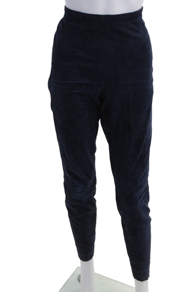 Alice + Olivia Womens Ankle Dress Pants Dark Blue Lambskin Size S
