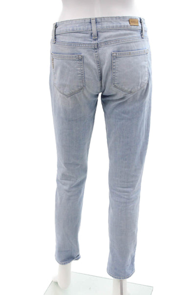 Paige Women Boyfriend Cropped Jeans Light Blue High Rise Size 26