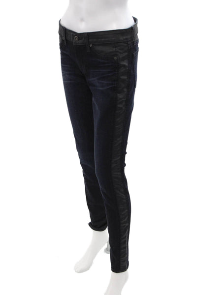 Rich & Skinny Women Skinny Black Jeans Mid Rise 28 Inseam Size 25