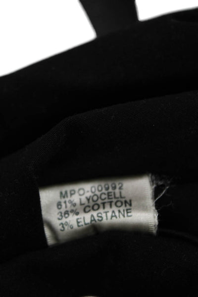 J Brand Womens Black Ankle Cropped Pants Lyocell Cotton Elastane Button Size 28