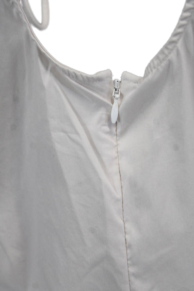 By Any Other Name Women White Bohemian Blouse Long Sleeve Drawstring Size 2