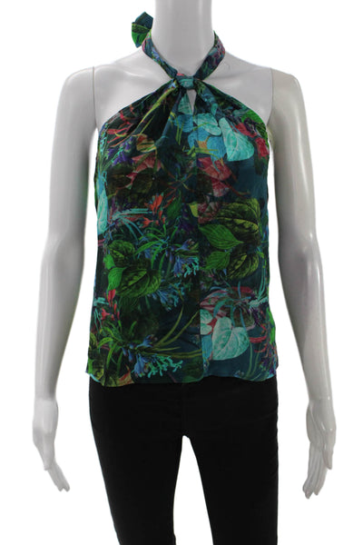 Twelfth Street by Cynthia Vincent Womens Green Silk Tank Size XS