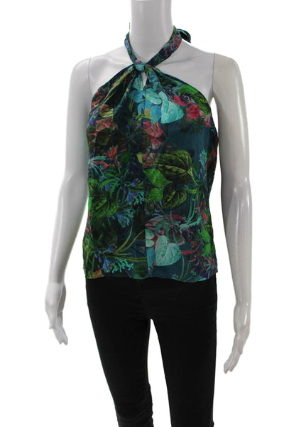 Twelfth Street by Cynthia Vincent Womens Green Silk Tank Size XS