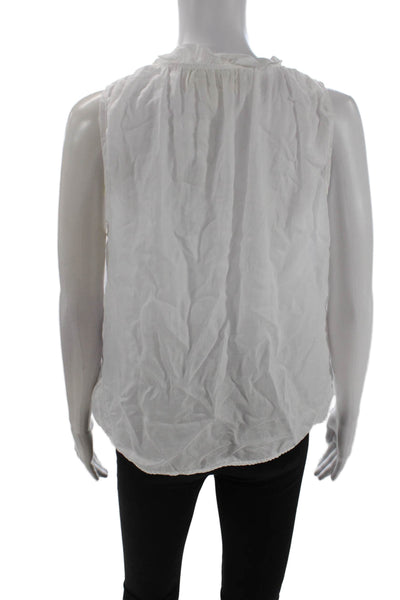 Cloth & Stone Women Bohemian V-Neck Tencel Tank White Size M