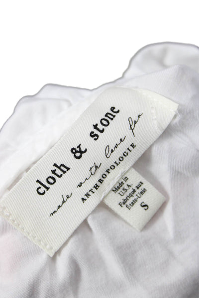 Cloth & Stone Women Bohemian V-Neck Tencel Tank White Size M