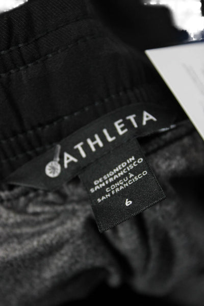 Athleta Womens Jogger Sweatpants Black Nylon Size 6