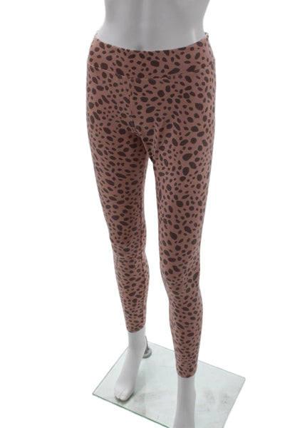 Sundry Women Brown Animal Print Ankle Jeggings Size 1