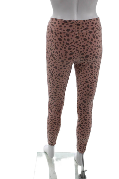 Sundry Women Brown Animal Print Ankle Jeggings Size 1