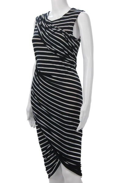 Bailey 44 Womens Bodycon Sheath Dress Black Crew Neck Sleeveless Mid-Calf Size L