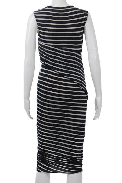 Bailey 44 Womens Bodycon Sheath Dress Black Crew Neck Sleeveless Mid-Calf Size L
