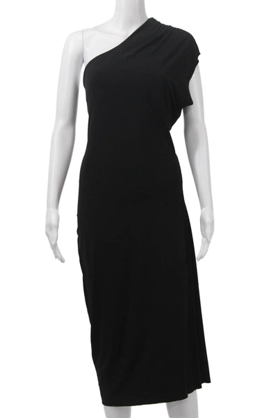 Graham & Spencer Women Sheath Dress Black Mid Calf Polyester Spandex Size S