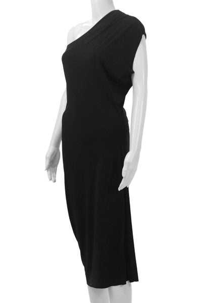 Graham & Spencer Women Sheath Dress Black Mid Calf Polyester Spandex Size S