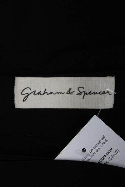 Graham & Spencer Women Sheath Dress Black Mid Calf Polyester Spandex Size S