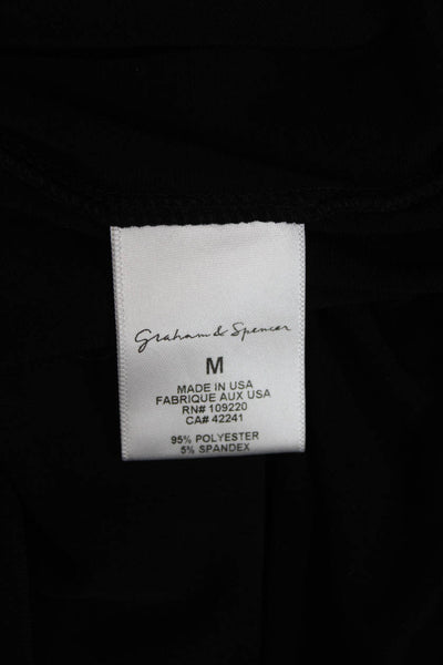 Graham & Spencer Women Sheath Dress Black Mid Calf Polyester Spandex Size S