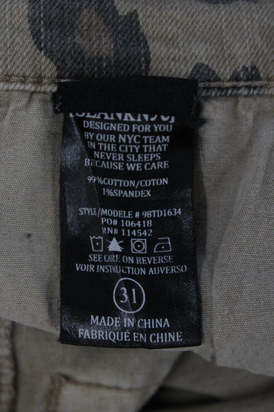 Blank NYC Womens Brown Animal Print Cotton Pants Size M