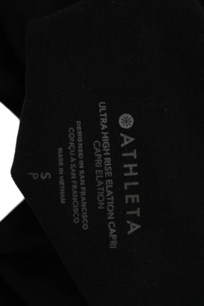 Athleta Womens Black Capri Leggings Petites Size S